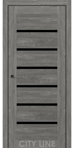 Межкомнатные двери CityLine Express LIVARA korfad-express-livara-artvud-grei-oscar-collection-s-cernym-steklom